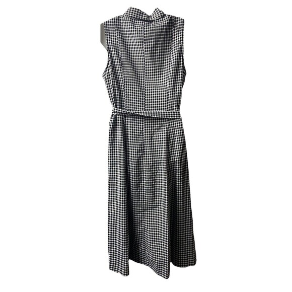 NWT Anne Klein Collared Striped Gingham Knee Length Dress 10 Sleeveless Belt - Picture 2 of 12